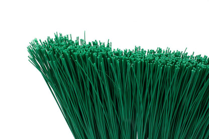 SPARTA Plastic Broom Head, Angled, Un-Flagged for Large Debris Indoor, Outdoor, Home, Restaurant, Lobby, Office, 12 Inches, Green
