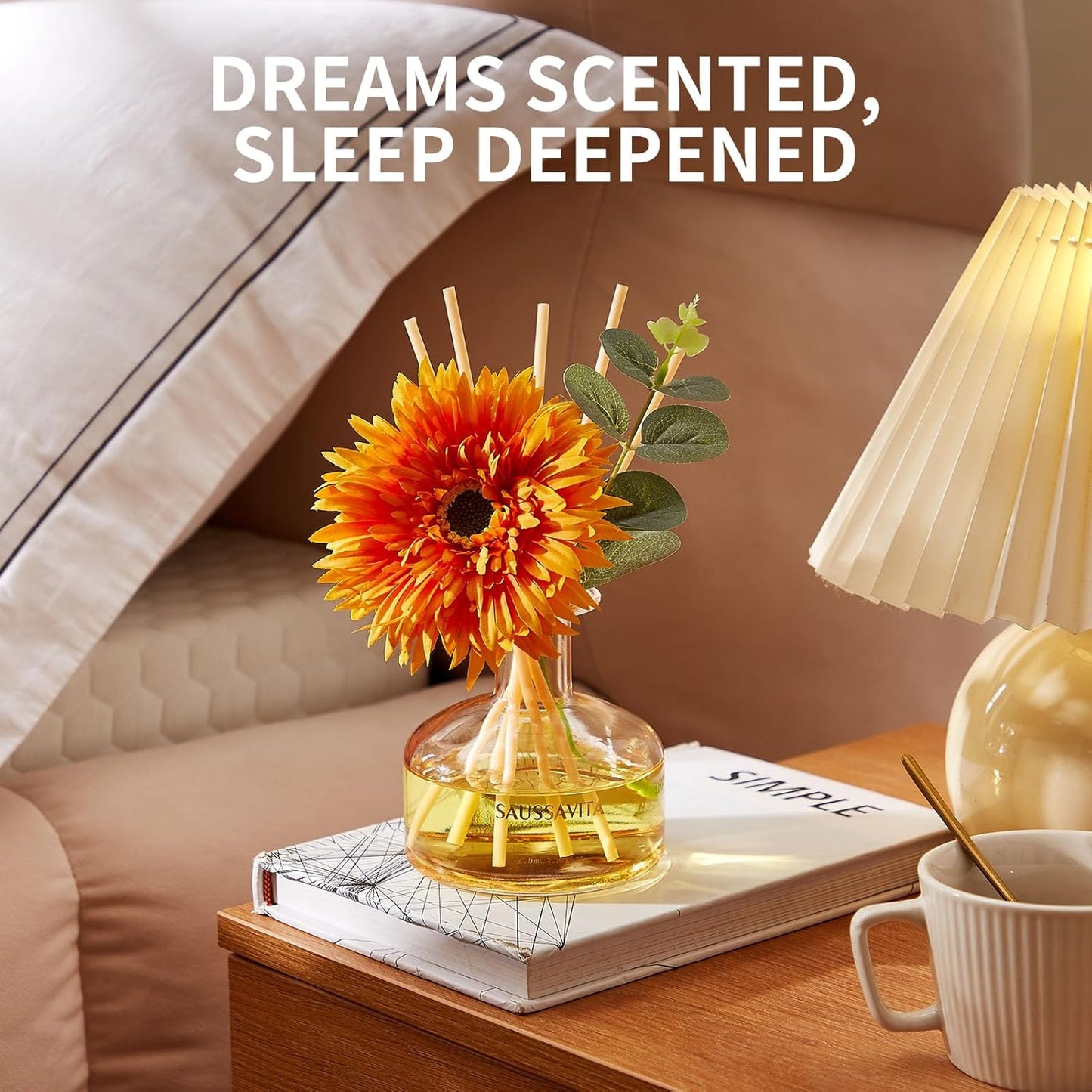 Reed Diffusers Set, 7.10 oz Flower Scented Diffuser with 7 Sticks, Long Lasting Home Fragrance for 120 Days, Perfect for Bathroom, Shelf Decor, Air Fresheners