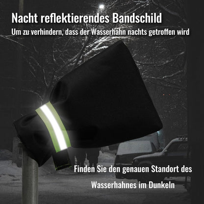 Outdoor Faucet Covers for Winter Freeze Protection, Waterproof Thickened Socks, Reusable Insulated Spigot Cover, 8.3" H x 5.9" W, 3 Pack Black
