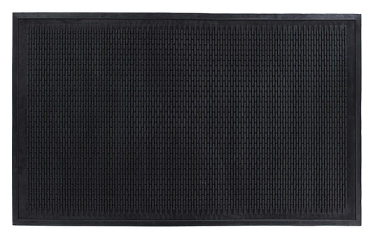 Guardian - MLL14030500 Clean Step Scraper Outdoor Floor Mat, Natural Rubber, 3'x5', Black, Ideal for any outside entryway, Scrapes Shoes Clean of Dirt and Grime