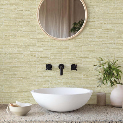 Vamos Tile 100-Piece Glossy Dolomite White Peel and Stick Backsplash Tile,3''x6'' PVC Subway Tile with White Grout, Stick on Backsplash for Kitchen/Bathroom/Fireplace