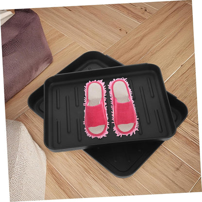 Zerodeko 2pcs Heavy Duty Boot Tray Multi-Purpose Shoe Mat with Raised Edge Versatile Indoor Outdoor Storage for Shoes Pets and Miscellaneous Items Small
