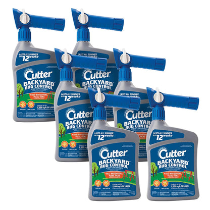 Cutter Backyard Bug Control Spray Concentrate (2 Pack), Kills Mosquitoes, Fleas & Listed Ants, 32 fl Ounce