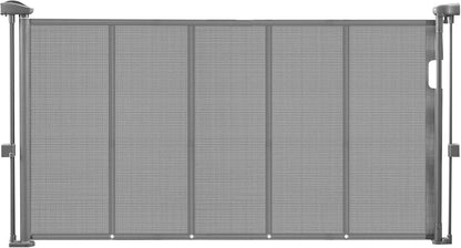 VEVOR Retractable Baby Gate, 34 inch Tall, Extends up to 71 inch Wide, Retractable Gate for Kids or Pets, Mesh Material, Easy to Install for Indoor Stairs, Doorways, Hallways, Playrooms, Gray
