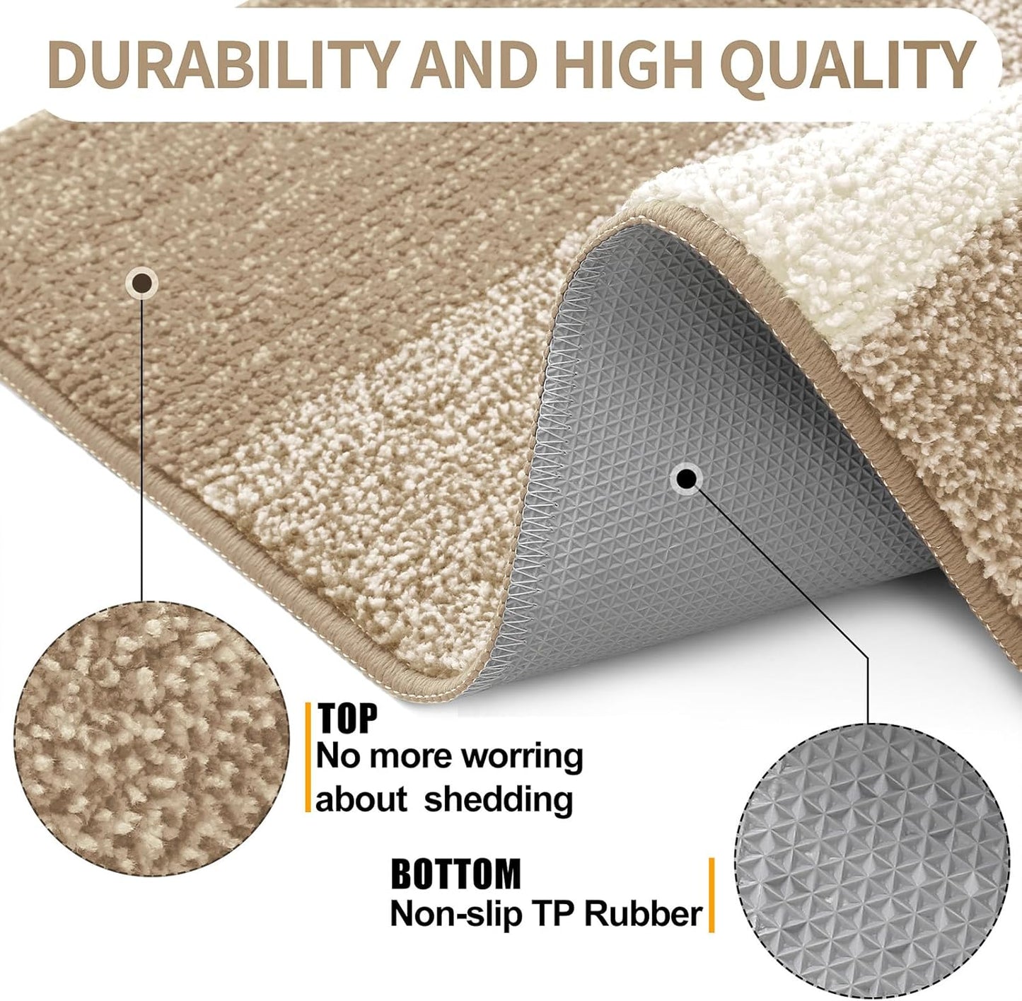Kitinjoy Indoor Outdoor Door Mat, 32x20 Non-Slip Absorbent Dirt Trapper, Low-Profile Washable Inside Entrance Front Floor Mat, Sturdy Soft Entry Doormats for Entryway, Grey