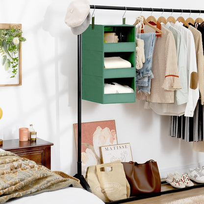 GRANNY SAYS 3-Shelf Hanging Closet Organizer and Storage, Collapsible Hanging Closet Shelves, Hanging Organizer for Closet & RV, Gray, 29 ½" H X 12" W X 12" D, 1-Pack