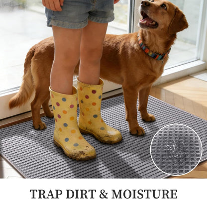 YIHOUSE Indoor Door Mat 24" x 36", Non-Slip Washable Entryway Mat, Dirt Trapper Absorbent Entrance Mat, Low Profile Floor Mat for Front/Back Door, Entryway, Khaki