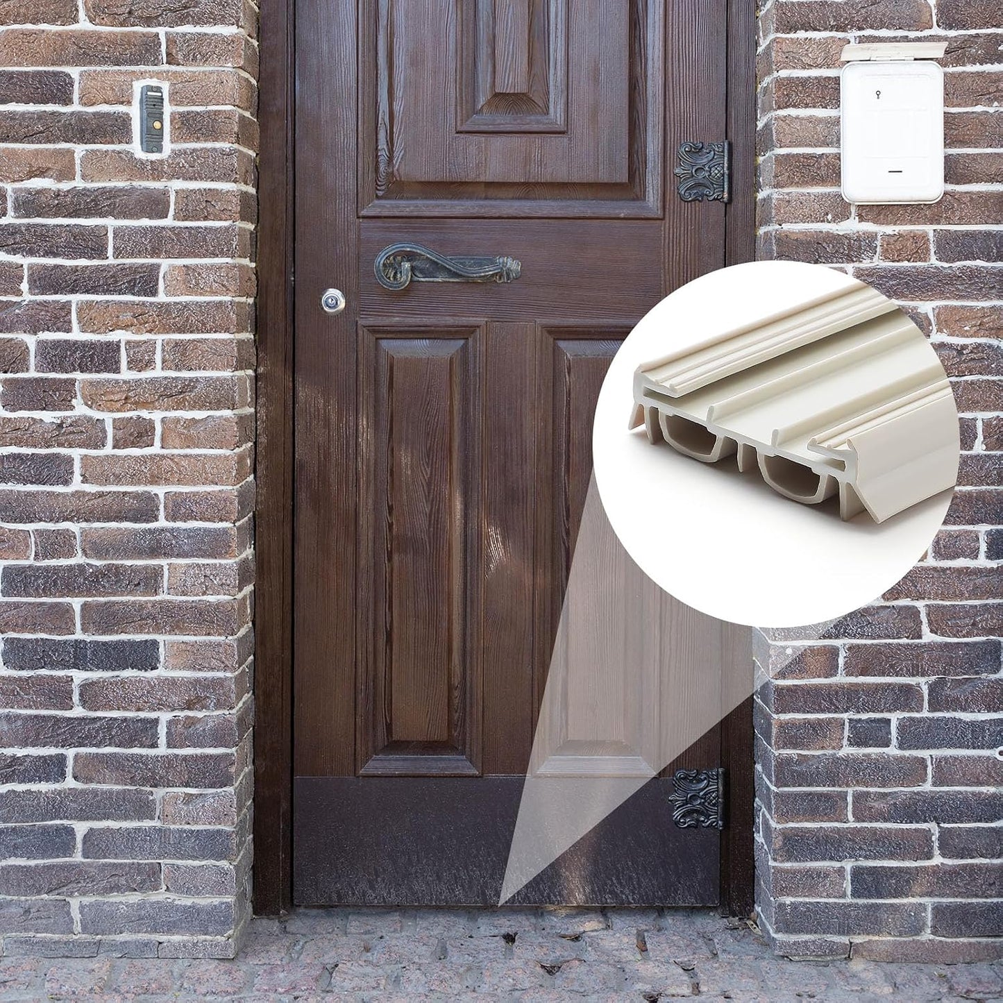 Pushglossy 2 Pack Slide on Door Sweep 35-3/4 Inches Double Bulb Weatherstrip Bottom Seal Compatible with Taylor Door for Energy Efficiency and Draft Protection