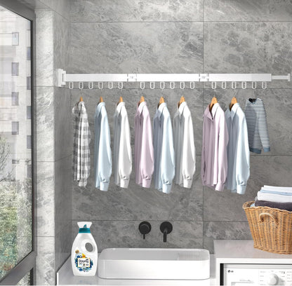 Wall Mounted Clothes Hanger Drying Folding Racks | Full 180° horizontal & vertical pivot