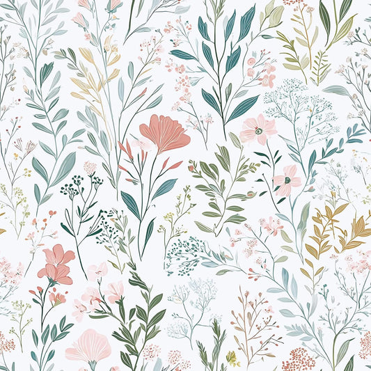 Froluya Floral Peel and Stick Wallpaper Boho Floral Contact Paper 16.9" x 118.1" Modern Wildflower Self Adhesive Wallpaper for Bathroom Flower Decorative Removable Wall Paper for Bedroom Cabinets