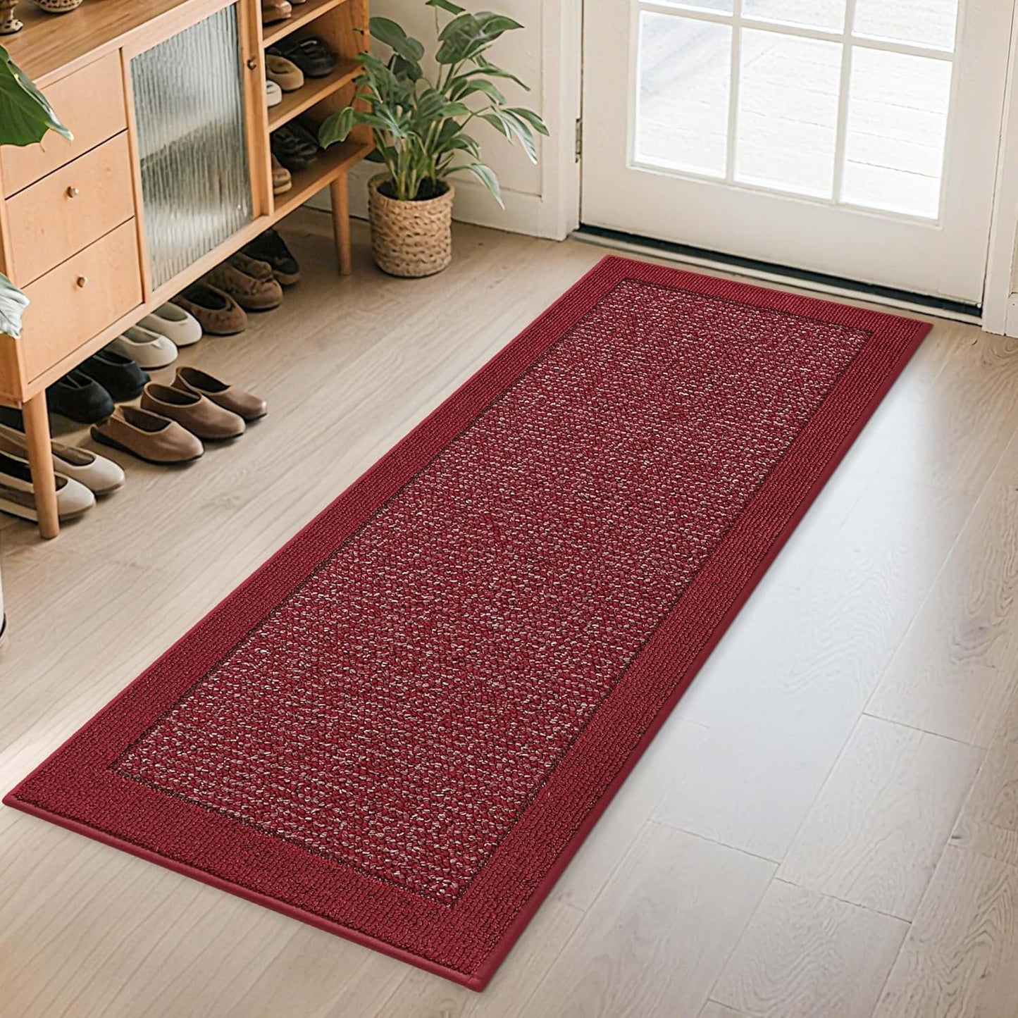 BEQHAUSE Indoor Door Mat 20" x 32", Dirt Trapper Door Mats Non-Slip Entryway Rugs Washable, Resist Dirt Absorbent Welcome Mat, Low Profile Floor Mats for Front Back Door and Entryway, Taupe