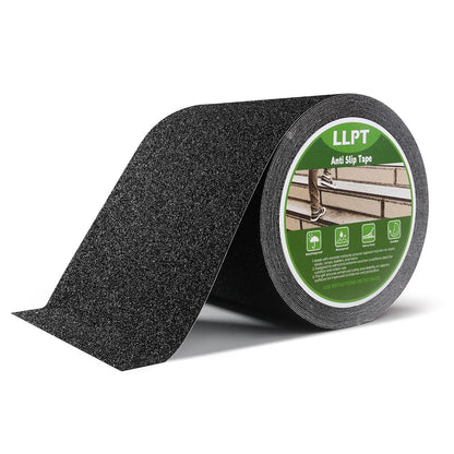 LLPT Grip Tape 2" x 16.5 Ft Ft Black Heavy Duty Anti Slip Tape | Waterproof, Deep Diamond Anti-Slip Texture, Strong Adhesion for House Stairs Ladders Bathroom Floor Steps Staircase Tread