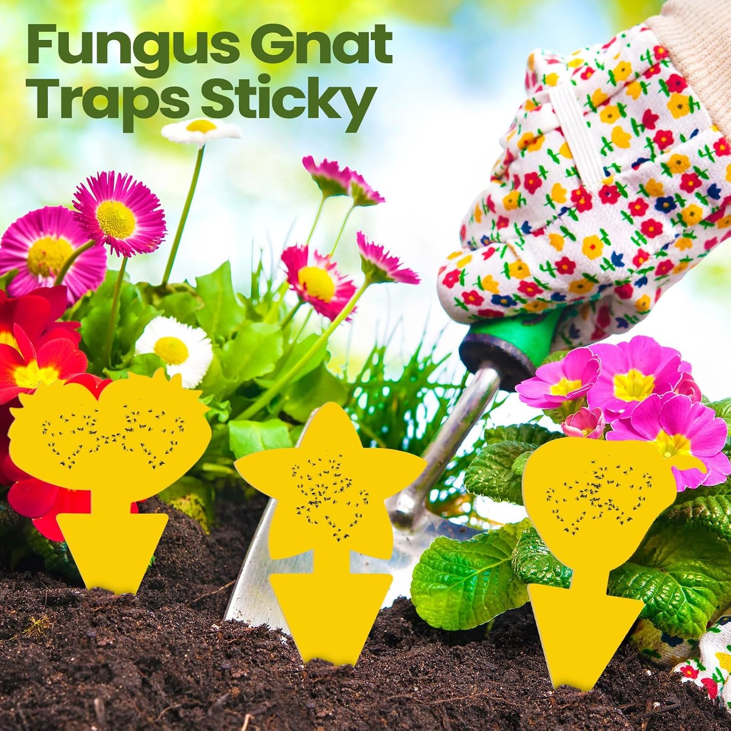 200 Sheets Fruit Fly Sticky Traps for Fruit Fly Gnat Trap for House Indoors Sticky Traps Catcher for Gnats Fungus Gnats Mosquito Catcher for Kitchen Outdoor Plants(Yellow)