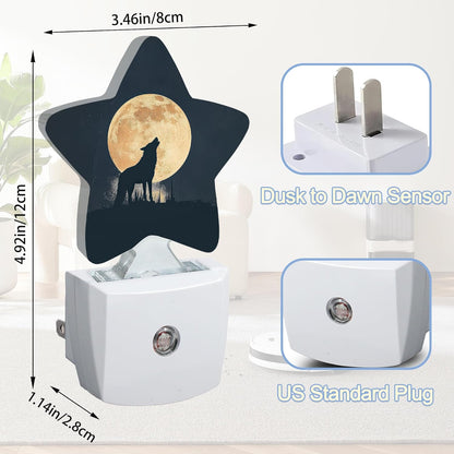 Lavender Butterfly Nightlight,Summer Flowers Star Night Lights Plug into Wall Decorations for Bedroom Bathroom,Dusk to Dawn Sensor Kitchen Hallway Stairs Energy Efficient Desk Lamp