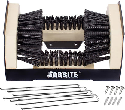 JobSite The Original Boot Scrubber - All Weather Industrial Shoe Cleaner & Scraper Brush