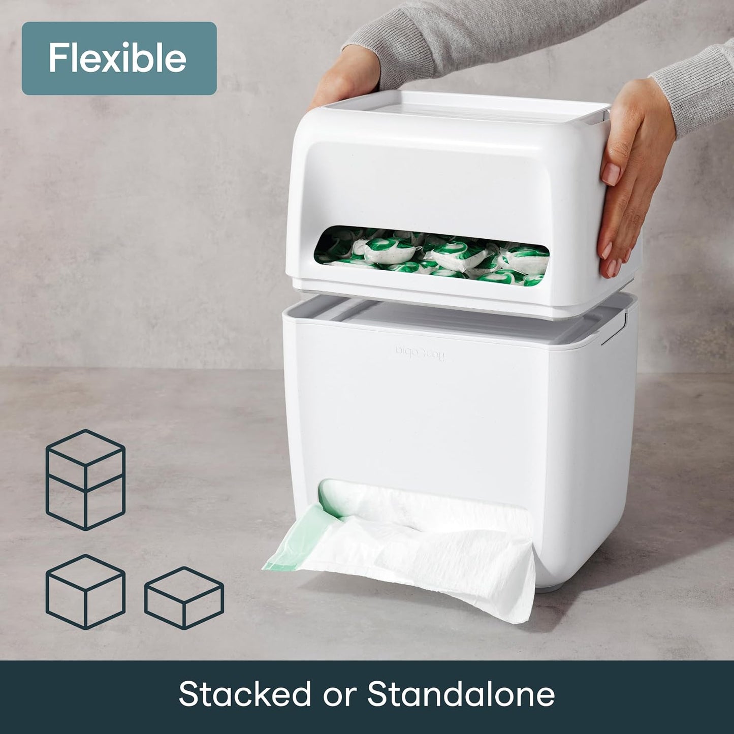 YouCopia SinkSuite Trash Bag Dispenser, Garbage Bag Holder, Top Lid Storage