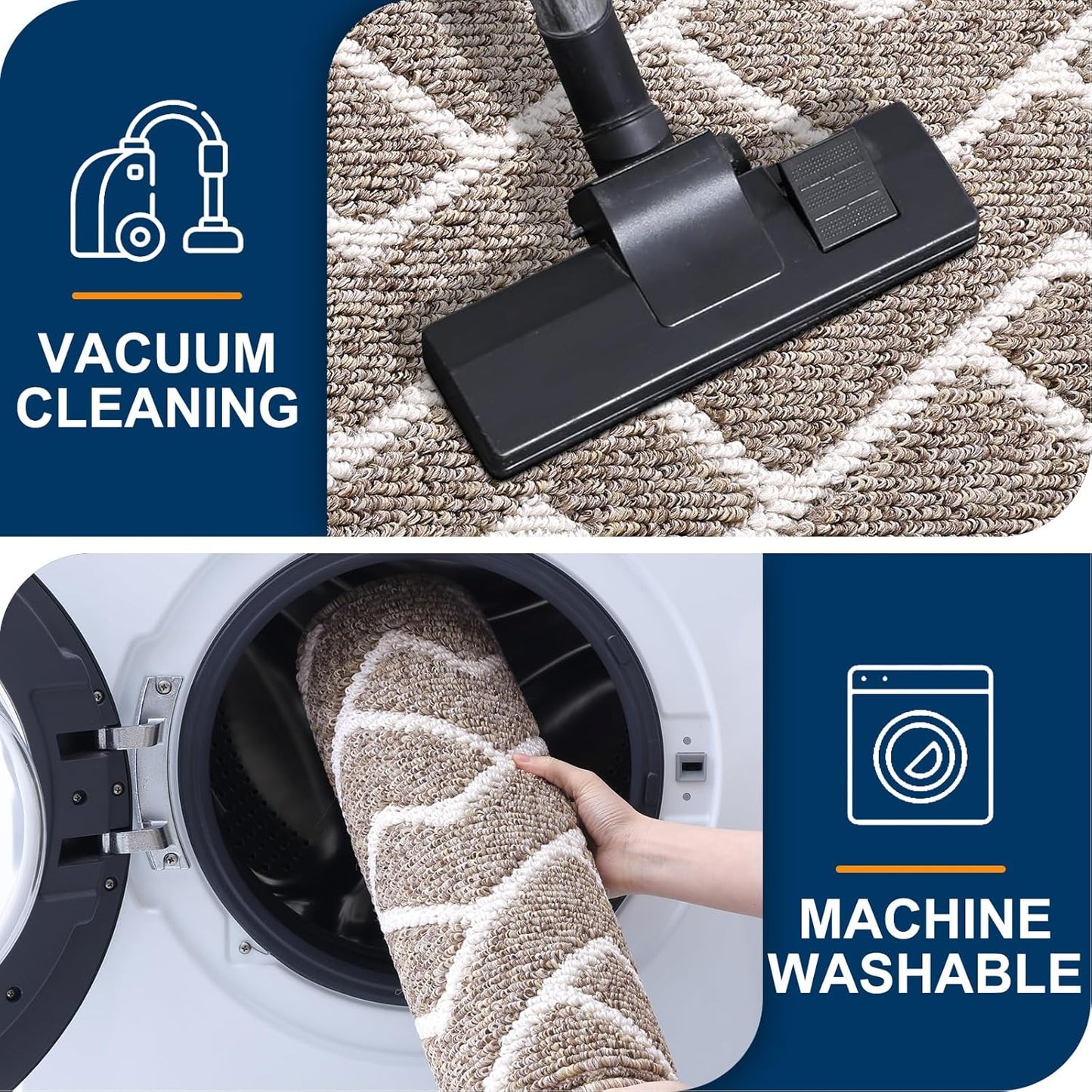 OLANLY Front Door Mat, Non-Slip Rubber Backing, Dirt Resistant and Absorbent, Washable, Easy to Clean Low-Profile Indoor Doormat for Back Door, Entryway, Inside Entrance, 32x20, Grey