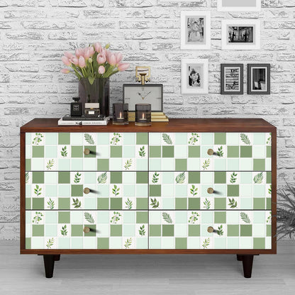 Peel & Stick Tile Stickers Waterproof Self-Adhesive Backsplash Stickers for Kitchen Bathroom Decor 10 Pack 11.8''x11.8'' (Light Green)