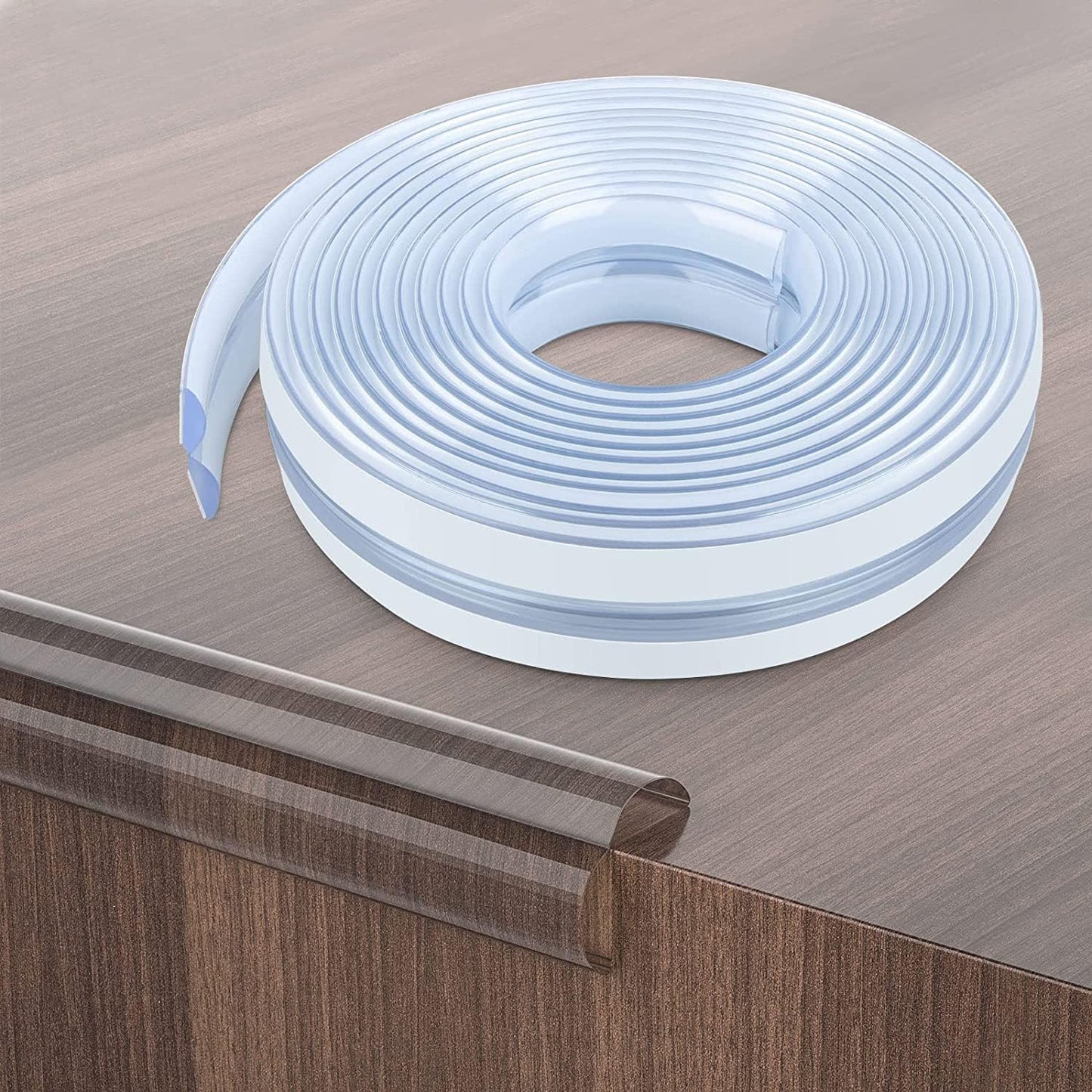 Baby Proofing, 6.6ft Edge Protector Strip Clear, Silicone Soft Corner Protectors with Upgraded Pre-Taped Strong Adhesive, Edge Protectors for Sharp Corners of Cabinets, Tables, Drawers