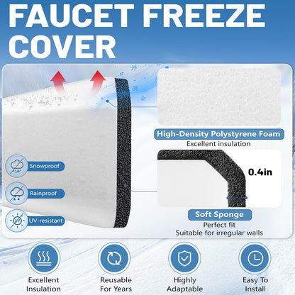 Outdoor Faucet Covers for Winter (2, White)