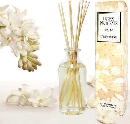 Urban Naturals Smoked Vanilla Reed Diffuser Set with Vanilla Bean, Sandalwood & Leather | Made in the USA - Colors B