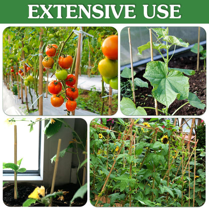 Plant Stakes,20Pcs Bamboo Stakes,18 Inches Natural Bamboo Plant Support Stakes,Bamboo Stakes for Indoor and Outdoor Plants Tomatoes Beans Flowers Potted Plants Climbing Support