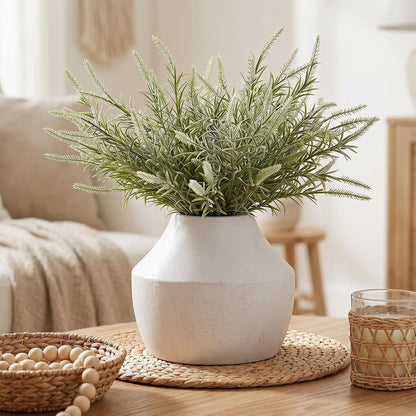 CUCUMI Ceramic Vase Set of 5, Home Decor Farmhouse Décor Handmade Pottery Vases for Pampas Grass, Dried Fresh Flowers, Table, Living Room, Kitchen, Shelf, Entryway Mantel Neutral Tones