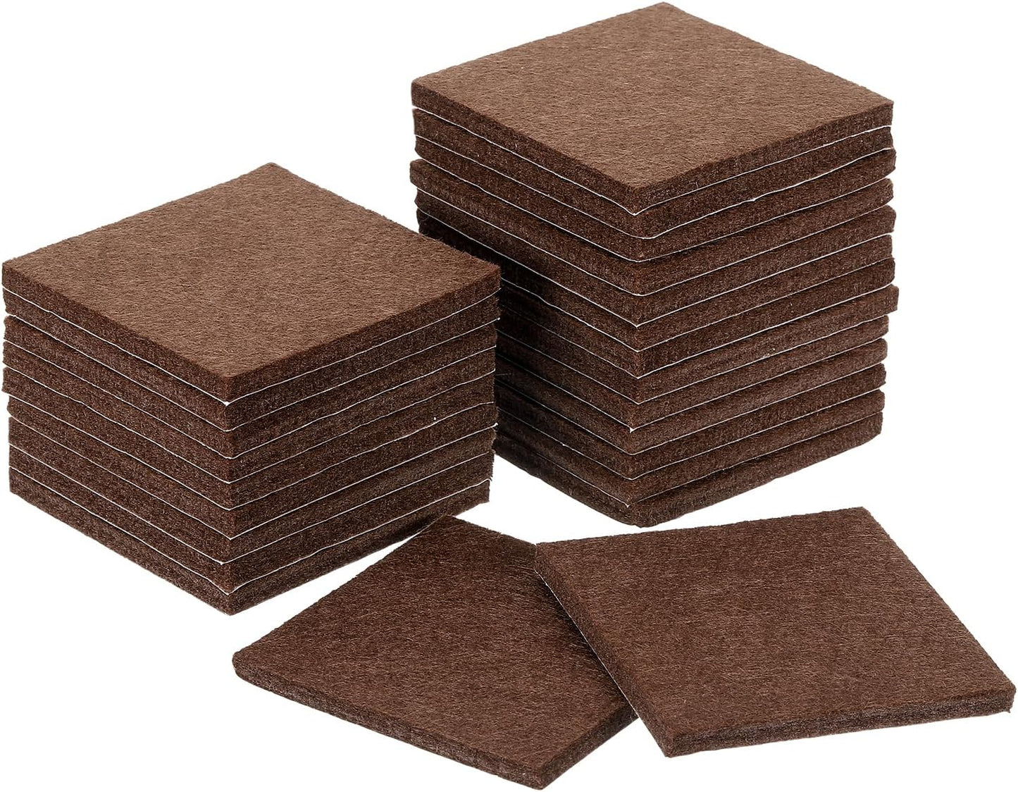 uxcell Furniture Pads, 24Pcs 1.5" - Square Self Adhesive Felt Furniture Pads, Floor Protectors for Furniture Feet Chairs Legs Hardwood Floors (Black)