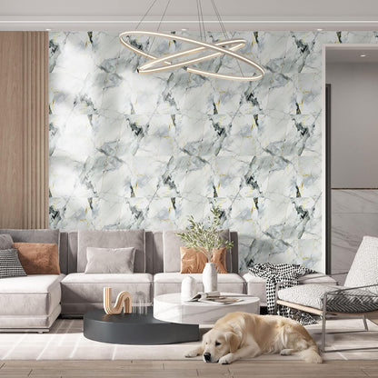 Vieshful 20pcs Peel and Stick Backsplash Tile，12"x12" Self Adhesive Marble Tile for Wall, PVC Waterproof Shower Wall Panels, Back Splash Stick on Tiles for Kitchen Bathroom Living Room (Not Real Tile)