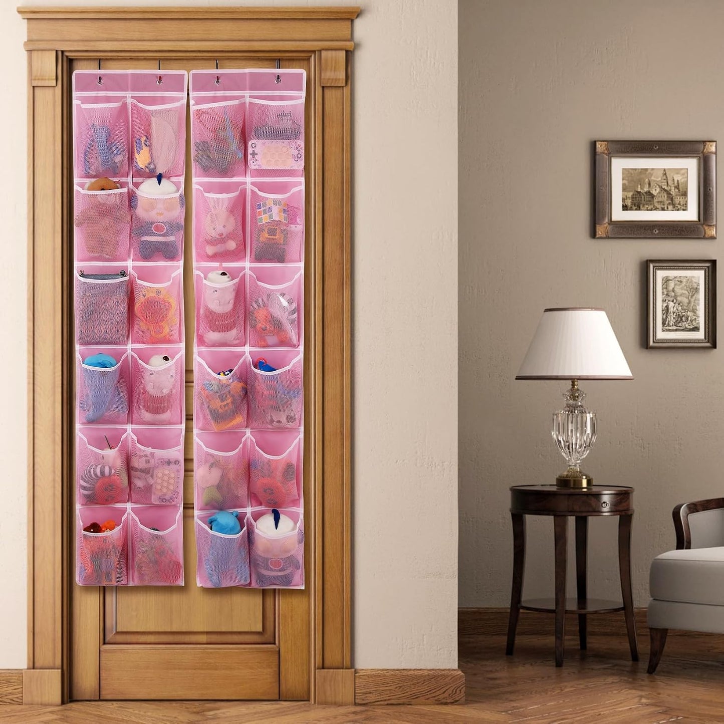 GOMAJI 2PK 12 Large Pockets Over Door Hanging Shoe Organizer