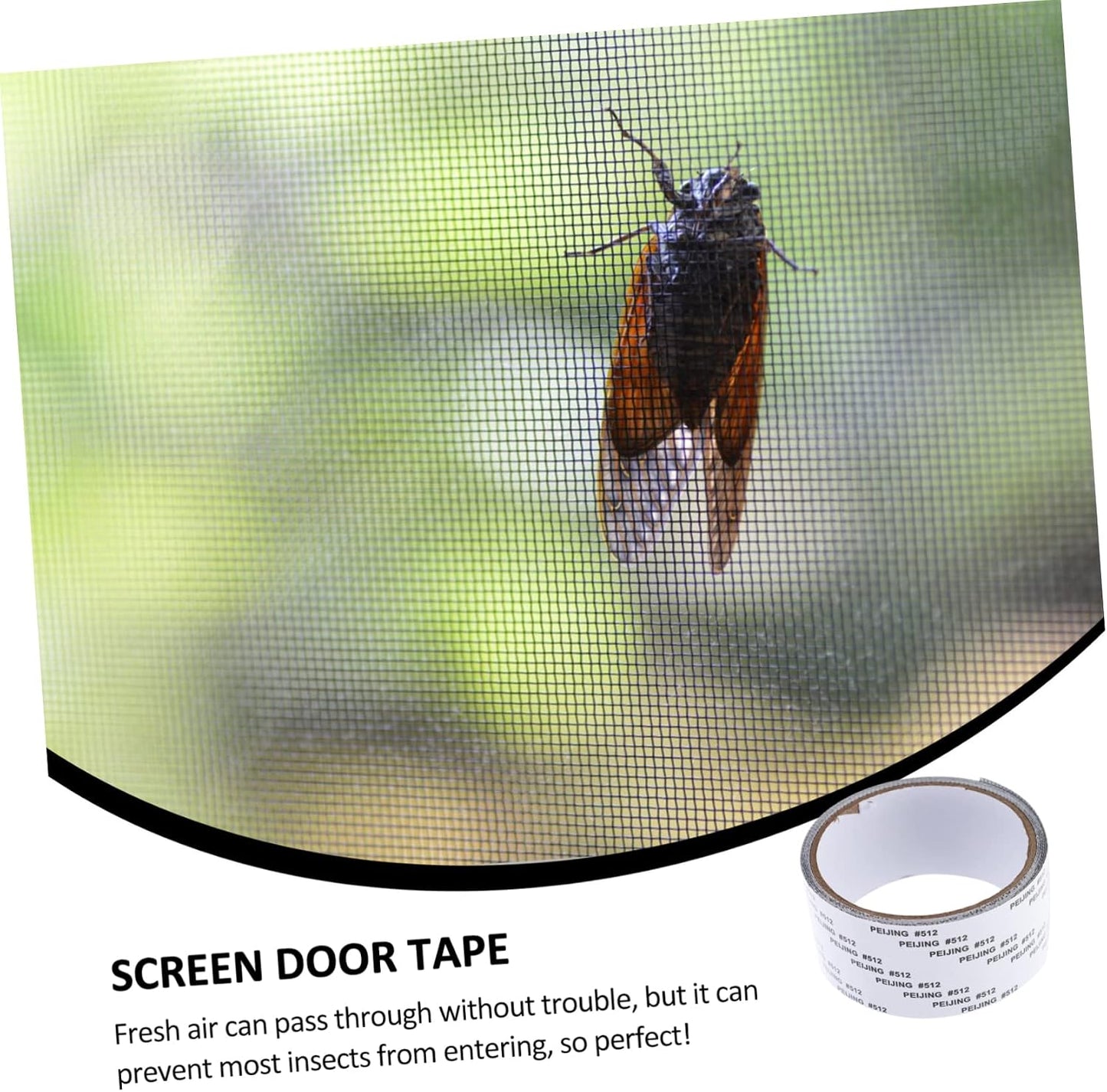 Screen Mesh Roll Repair Kit Window Screen Door Patch Tape PVC Strong Adhesive Easy to Cut Transparent 5cm x 2m