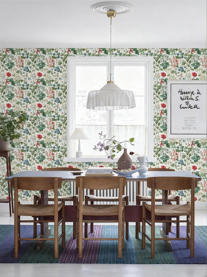 Orainege Pink Floral Peel and Stick Wallpaper Removable Self Adhesive Wallpaper 16.9inx118.1in Modern Wall Paper for Bedroom Bathroom Green Leaf Contact Paper for Cabinets