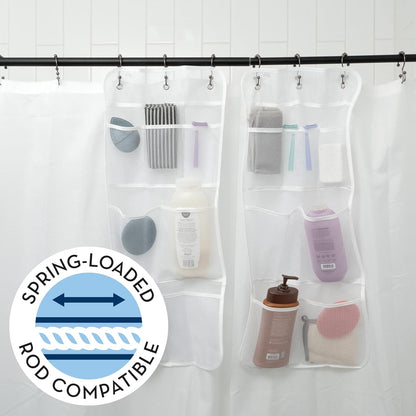 S&T INC. Shower Organizer, Shower Caddy & Bathroom Organizer, 2 Pack, White