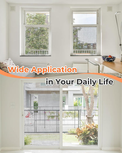 Gecork Black Window Screen Mesh, Durable Fiberglass Screen Replacement for Windows and Doors, High Light Transmission & Maximum Airflow, Easy to Cut & Install, 48" x 102"