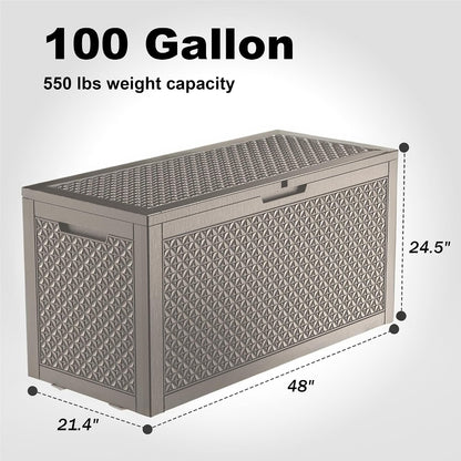 50Gal Outdoor Storage Box Anti-Theft Delivery Box Lockable Deck Box | Heavy-duty UV & weatherproof resin for secure parcel drop, patio cushion storage, garden tools & porch package organization