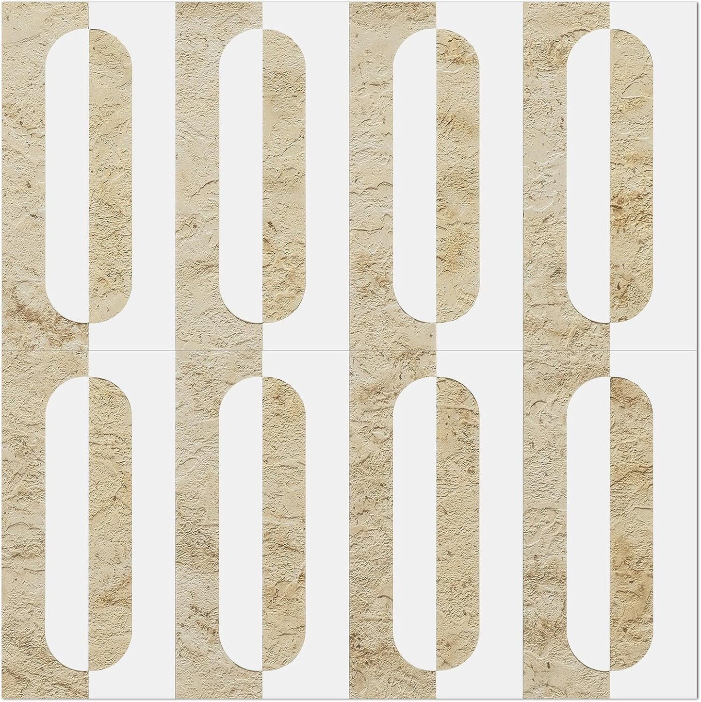 STICKGOO Peel and Stick Backsplash Tiles 12"x12", Waterproof Stick on Kitchen & Bathroom Backsplash, PVC Self Adhesive Wall Tiles for Fireplace, White/Marble Black (10 Sheets)