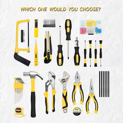 Tool Set, Home Repair Tool Kit for Men Women College Students,Household Basic Hand Tool Sets with Case for Home Maintenance,Dorm Essentials and DIY Projects