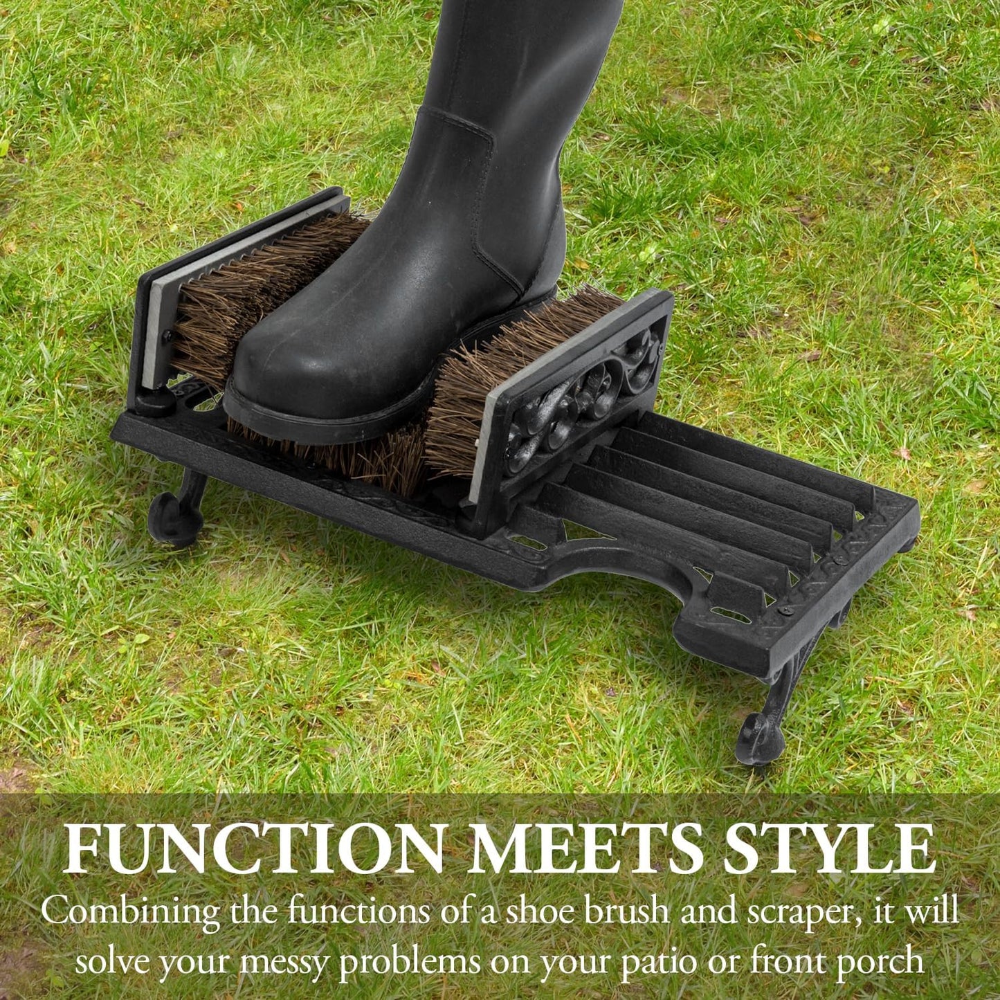 Boot Scraper Outdoor Shoe Brush with Flaps,Cleaning Heavy-Duty Shoe Cleaner and Boot Scrubber for Mud,Dirt, Snow,Durable Weather-Resistant Outdoor Shoe Cleaning Tool