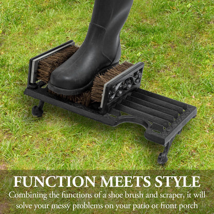 Boot Scraper Outdoor Shoe Brush with Flaps,Cleaning Heavy-Duty Shoe Cleaner and Boot Scrubber for Mud,Dirt, Snow,Durable Weather-Resistant Outdoor Shoe Cleaning Tool