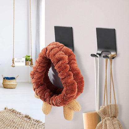 Razor Holder Shaver Hook Hanger Stand(2 Pack)Self Adhesive Stainless Steel Heavy Duty Utility Storage Hook,Shower Hook for Razor,Bathroom Kitchen Organizer for Plug Robe Towel Loofah Bathrobe Coat
