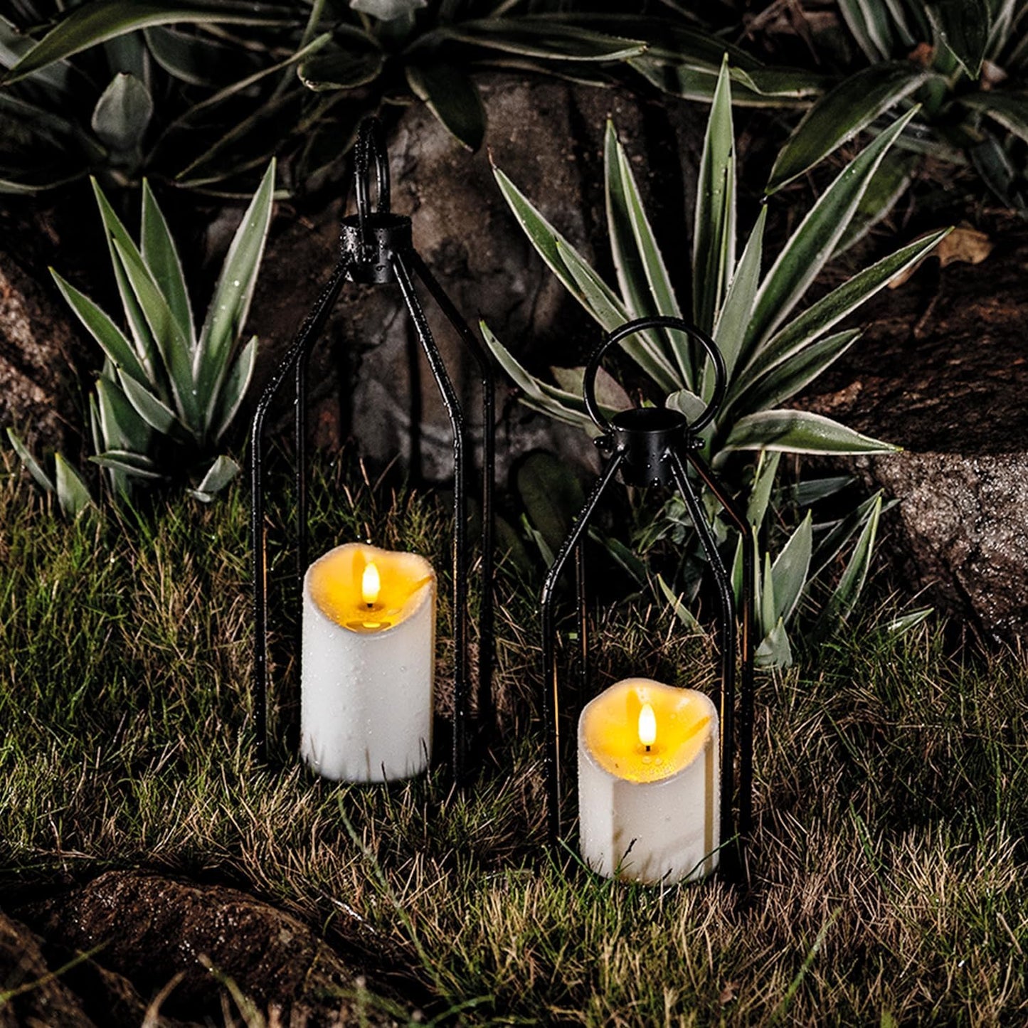 Homemory Black Flameless Candles, Halloween Candles Battery Operated with Remote and Timer, Flickering LED Pillar Candle for Theme Party, Holiday Decor, Set of 3