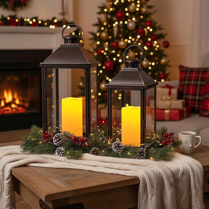 Amagic 3 Pack 4"x 6"8" 10" Outdoor Plastic Electric flameless Candles with Remote Control and Timer, Battery Operated Flickering LED Pillar Fake Candle for Home, Wedding Decor, Ivory