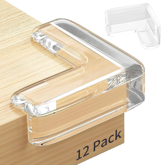 12 Pack Corner Protector, Table Protectors, Clear Furniture Edge Safety & Corner Guards Bumpers Cushion to Cover Table Edges & Sharp Furniture