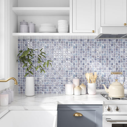 VEELIKE Cream Beige Mosaic Peel and Stick Backsplash for Kitchen Backsplash Tiles Peel and Stick Waterproof Wall Tile Stickers 12''x12'' 6 Sheet Removable Self Stick on Backsplash for Kitchen Bathroom