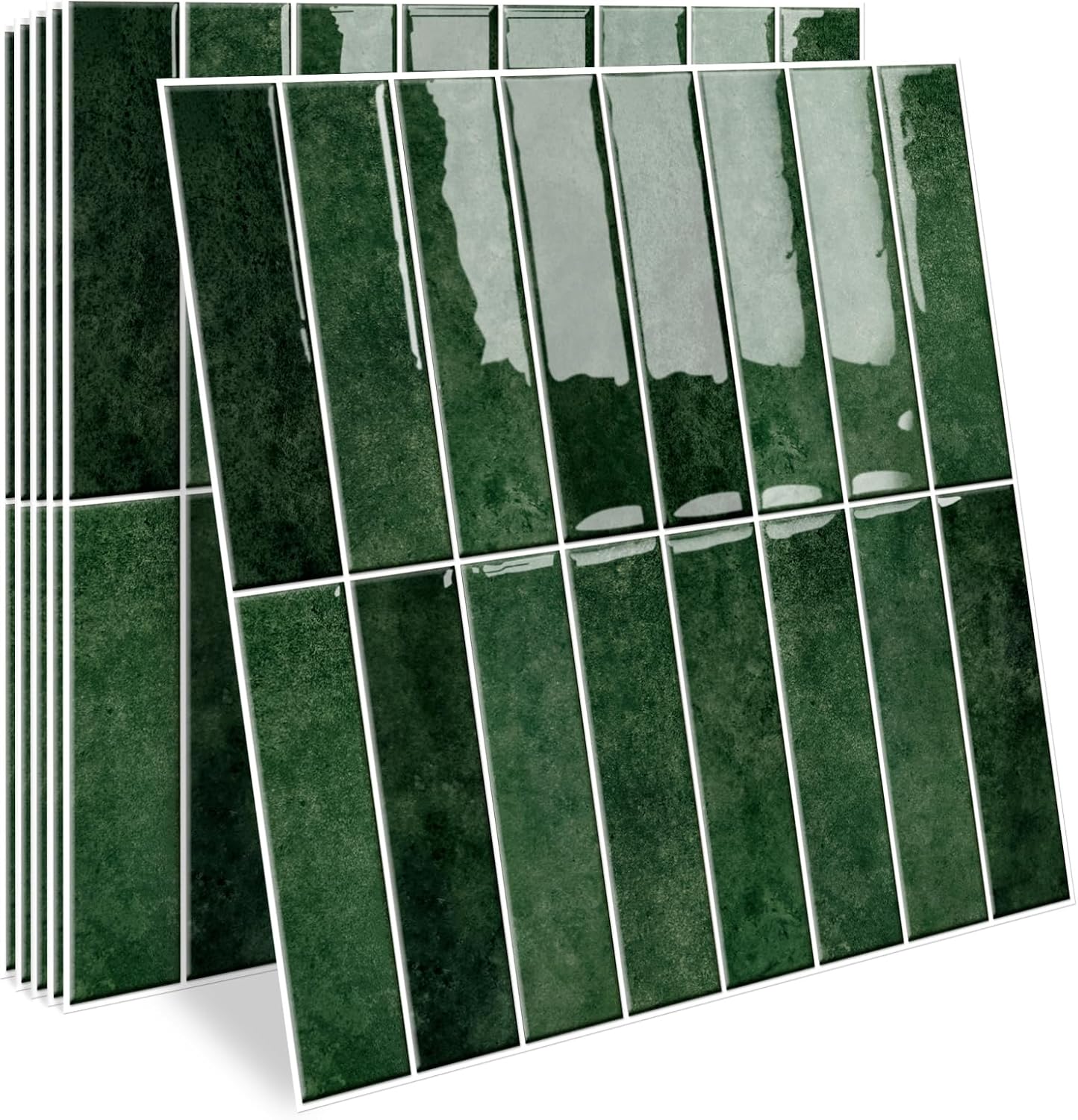 MORCART Peel and Stick Backsplash, 10 Sheets of 11.8"x11.8" - 3D Adhesive Waterproof Wall Tiles for Kitchen, Bathroom, Living Room, Subway Tiles, Gray-Apricot