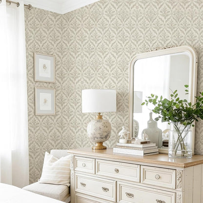 YXTII 17.3" × 78.7" Vintage Wallpaper Peel and Stick Self Adhesive Removable Neutral Wallpaper for Bedroom Drawers Cabinets