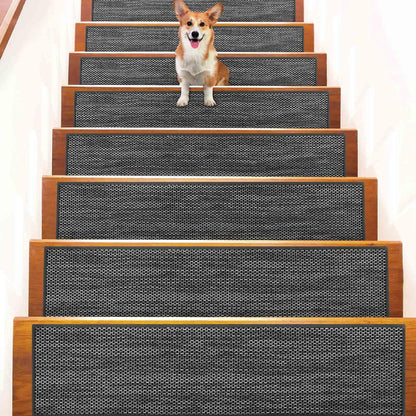 9" x36" Stair Treads Non Slip for Wooden Steps Indoor, 15 Pack, Beige | Reusable Peel and Stick Extra Wide Stair Treads Machine Washable