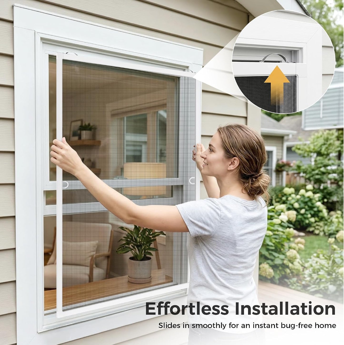 FLYZZZ 2-Pack Window Screen Frame Kit, Heavy-Duty DIY Window Screen Replacement Kit up to 48" x 60" with Upgraded Aluminum Frame (125g/m), Full Tool Set & Easy-Install Clips