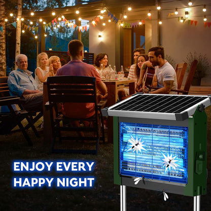 Solar Bug Zapper Outdoor, PhatroyYee Mosquito Zapper 4500V, Waterproof Portable Fly Zapper, Rechargeable Electric Mosquito Killer, Cordless Fly Insect Mosquitos Trap for Patio Yard Home Garden Camping