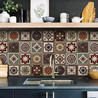 Peel and Stick Backsplash Tile Sticker for Kitchen and Bathroom Walls - 24 Removable 5.9"x5.9" Tiles, Waterproof